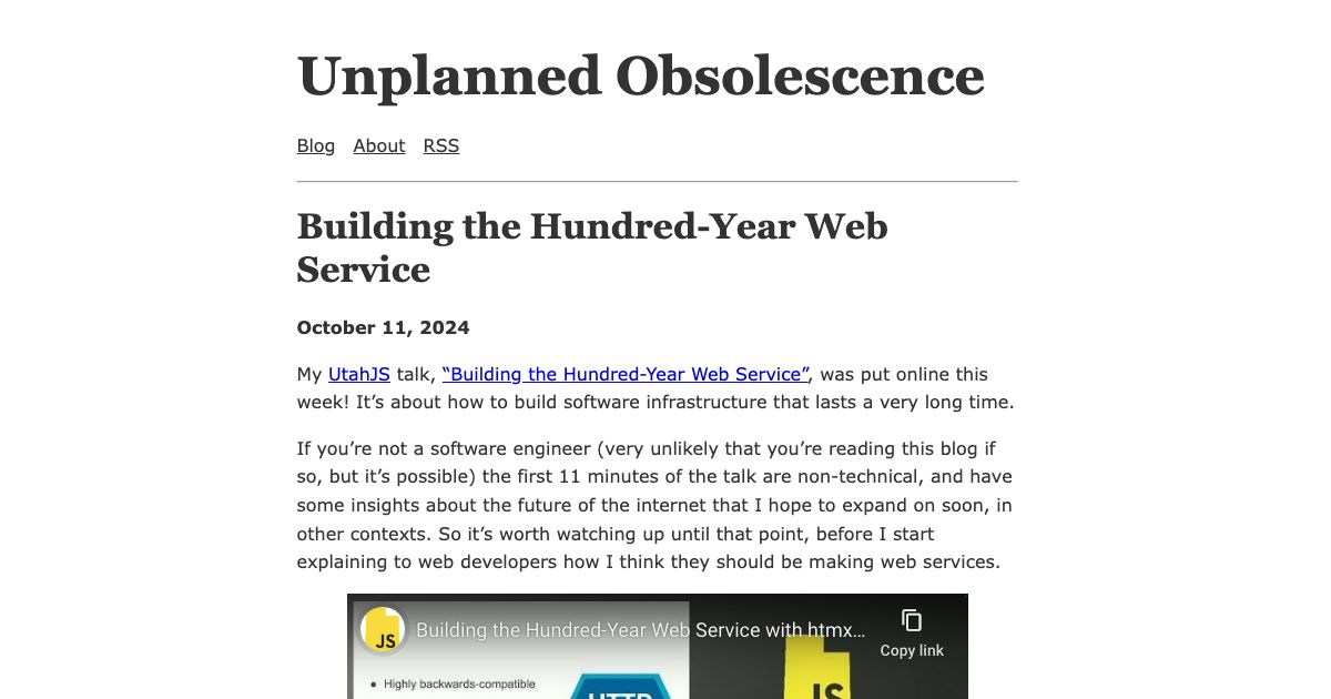 Screenshot of web page.