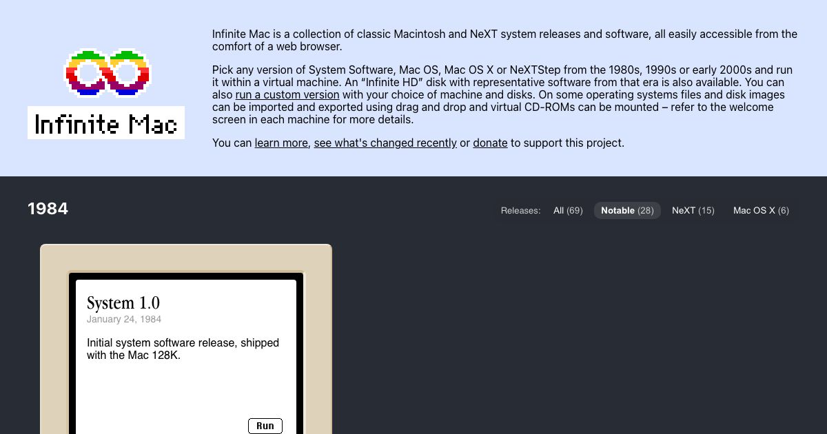 Screenshot of web page.