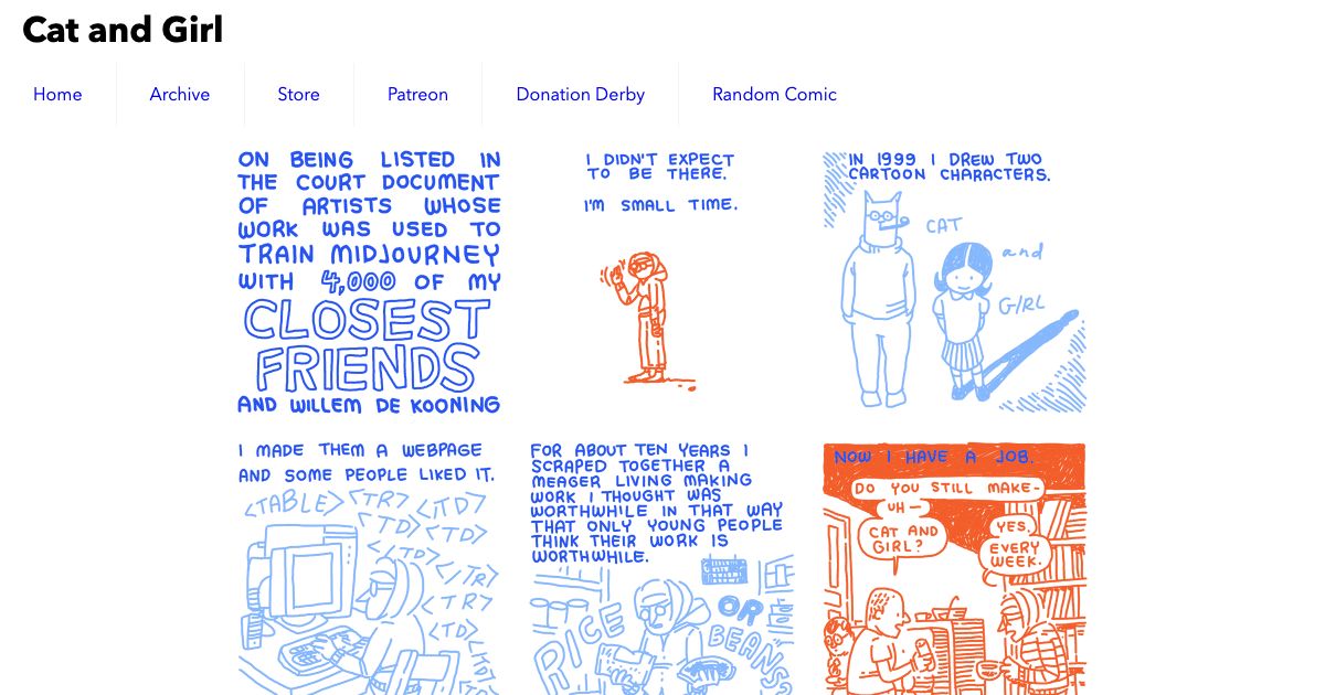 Screenshot of web page.