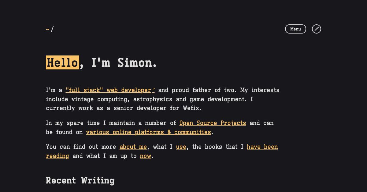 Screenshot of web page.