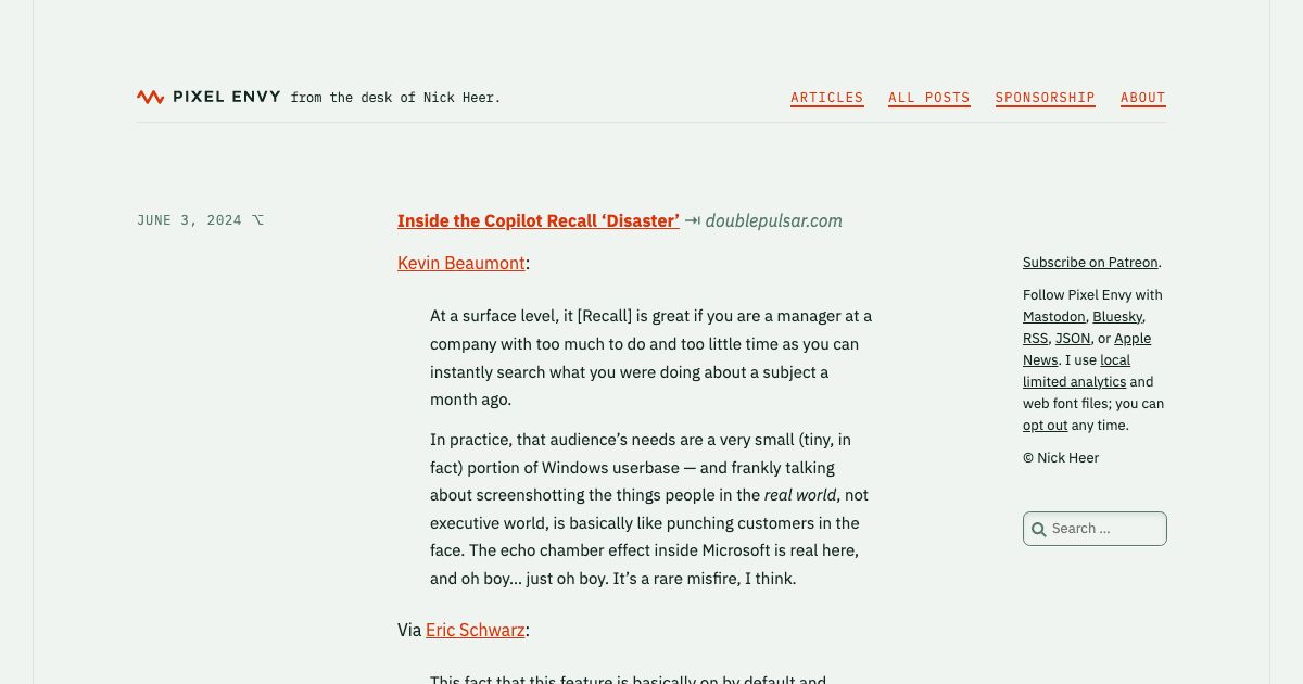 Screenshot of web page.