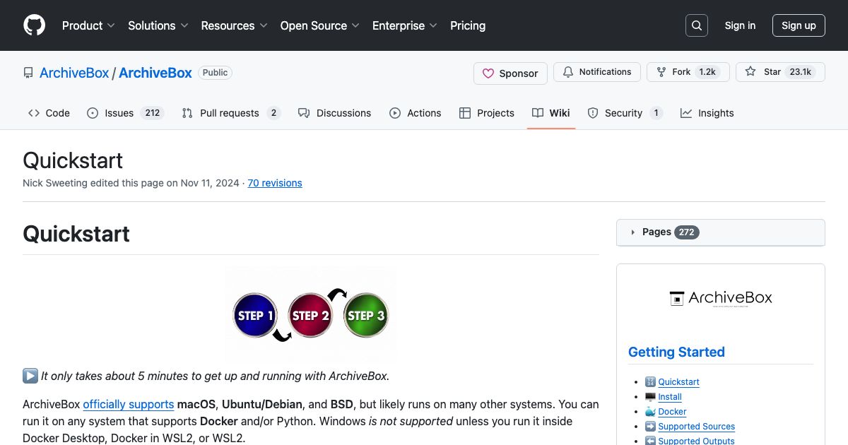 Screenshot of web page.